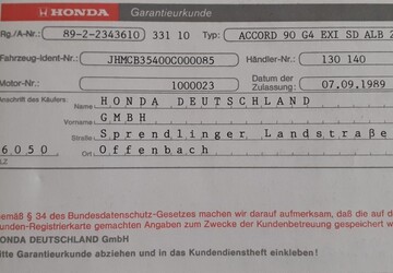 Honda Accord I 210.000 km 3.500 &euro; Gotha 99867